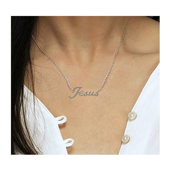 Silver Jesus Necklace NWT - Picture 2 of 4